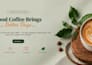 design tea cafe website coffee  shop website beverage menu website